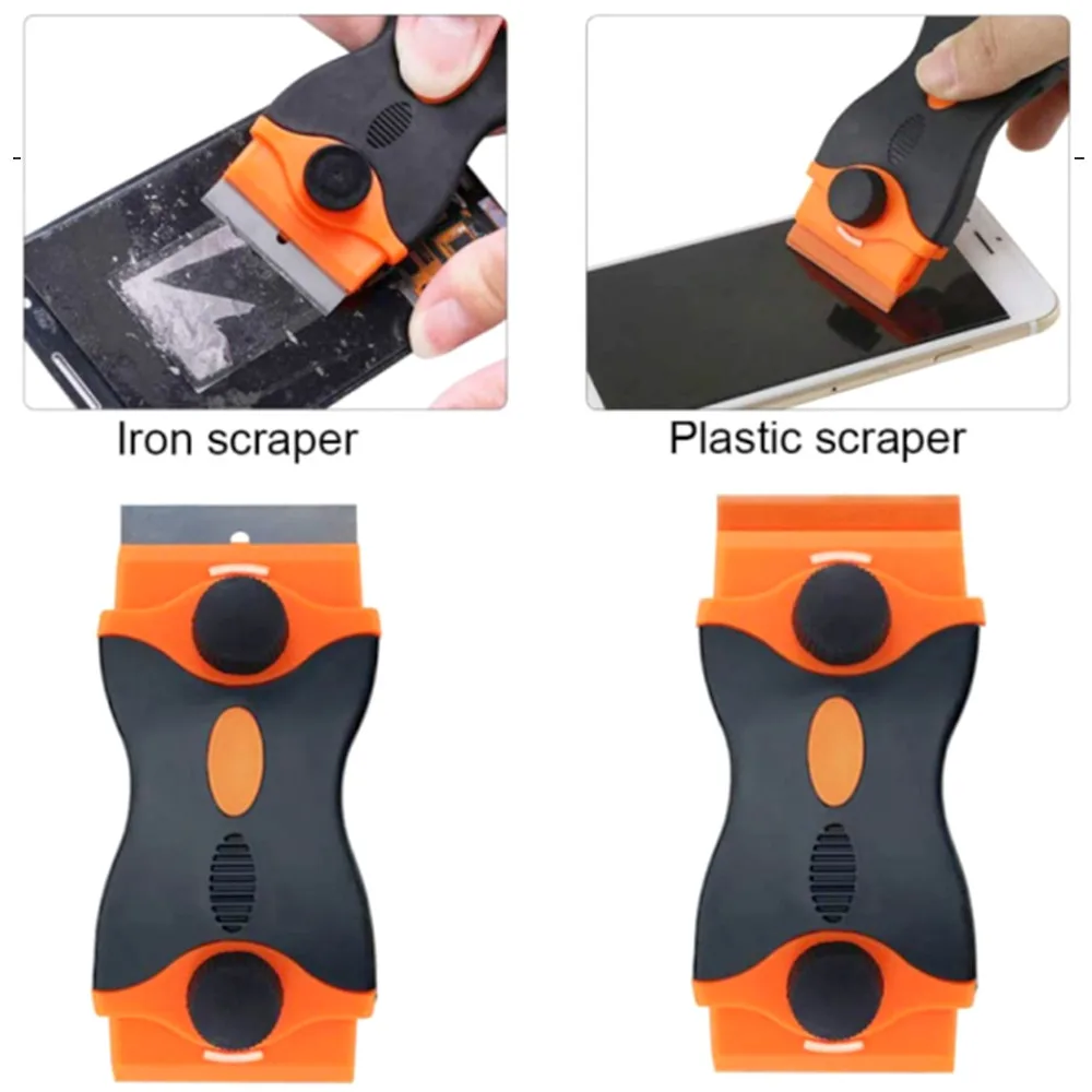 Double-Sided Scrape Razor Blade Auto Film Sticker Glue Ice Remover Razor Gap Glass Kitchen Car Cleaner Squeegee Knife glass window scraper glass scraper cleaning scraper scraper cleaner scraper tool