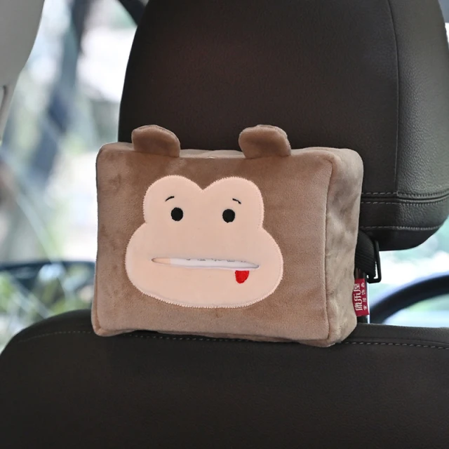 thumbnail image 1 of Caja de pañuelos para el coche, bonitos animales de peluche, soporte para servilletas de papel, cajón portátil, suministros multifunción para el coche, para mujer, 1 of 5