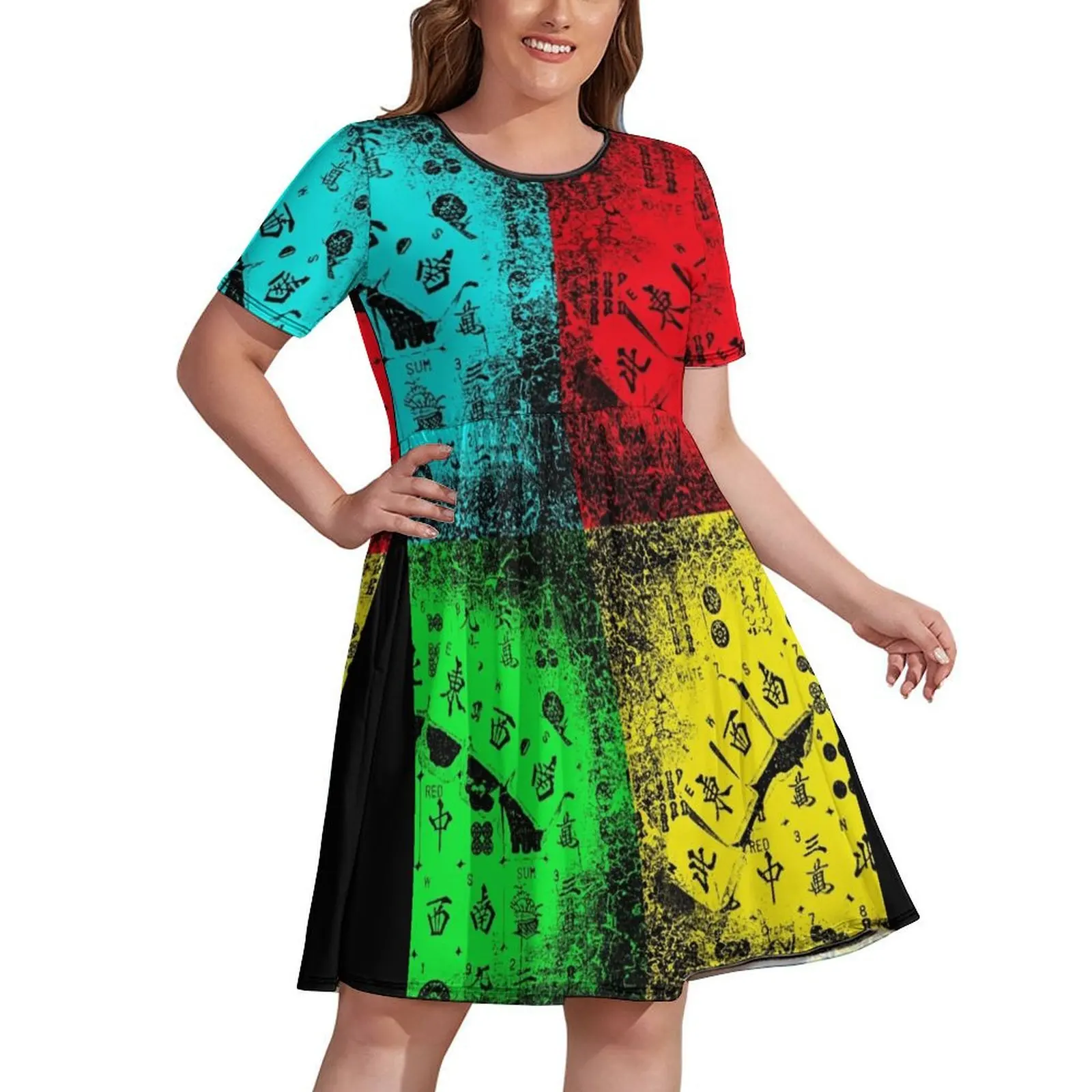 

Mah Jongg NEWS Pop Art Dress Women's dresses summer dress korean women