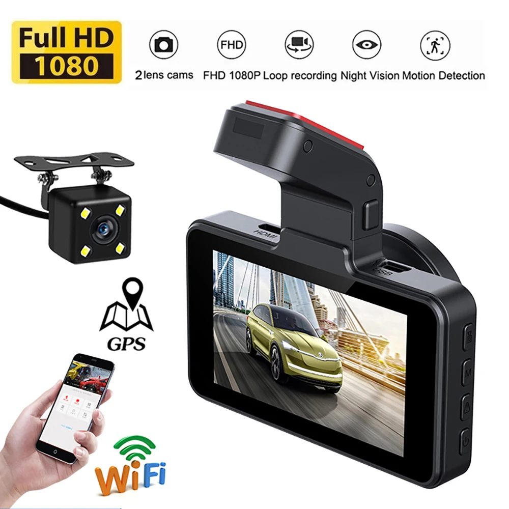 

Car DVR WiFi Full HD 1080P Dash Cam Vehicle Camera Drive Video Recorder Night Vision Auto Dashcam GPS Logger Car Accessories