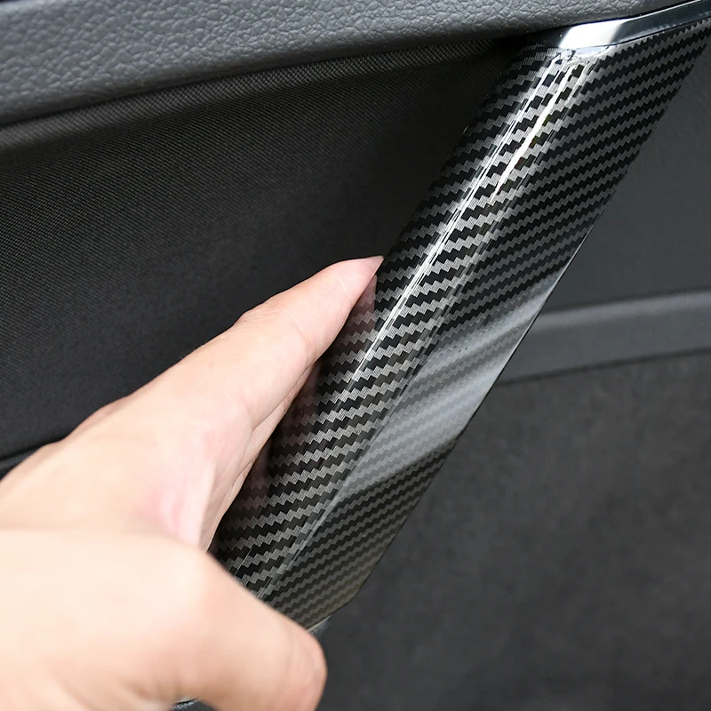 

Аксессуары 2015-2019 стильный Внутренний дверной подлокотник из углеродного волокна крышка ручки отделка для VW Golf 7 7,5 MK7