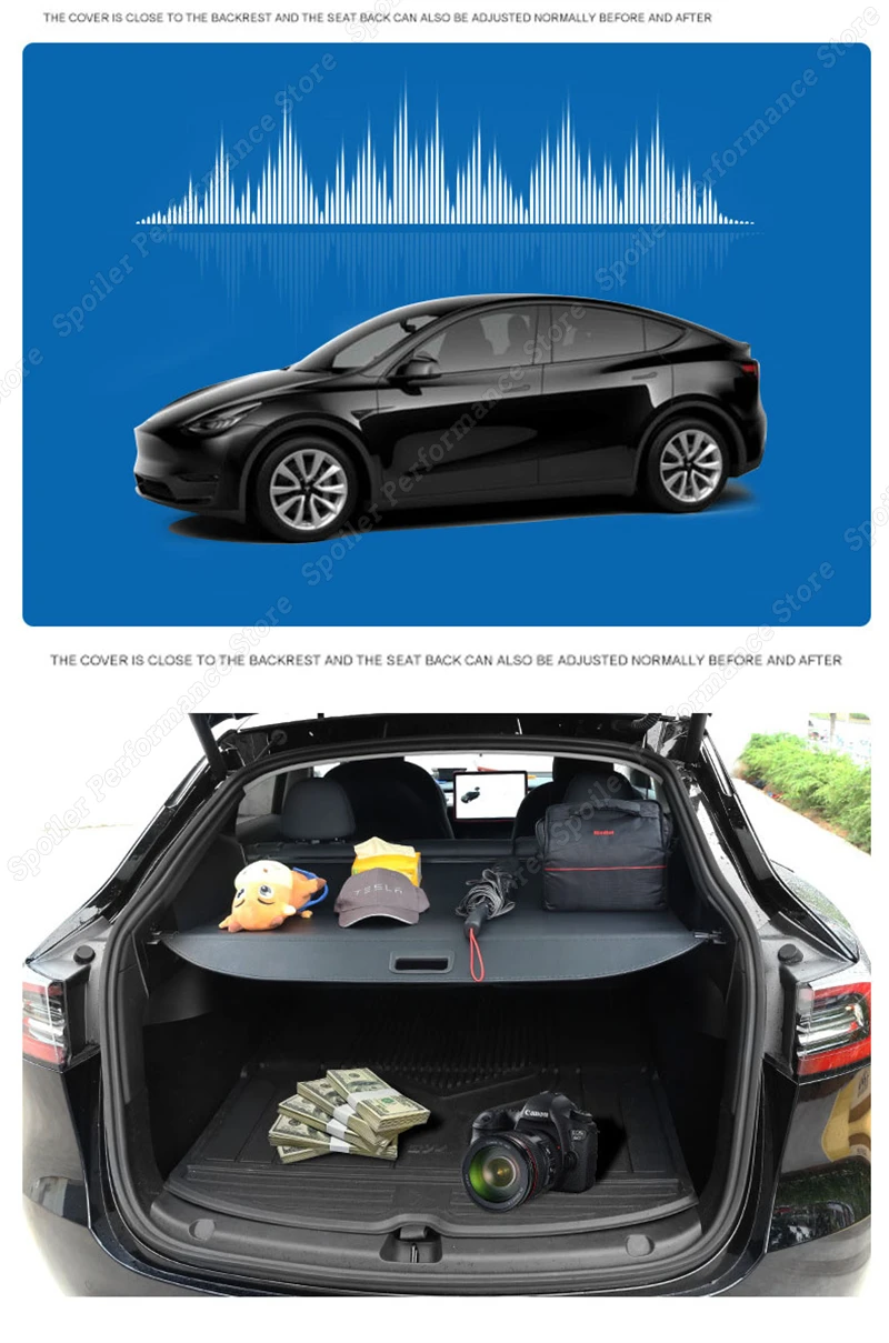 1pc Wear Resistant Compact Simple Car Tail Box Storage Baffle Partition  Trunk Partition For Tesla Model 3 19 20 21 - Rear Racks & Accessories -  AliExpress