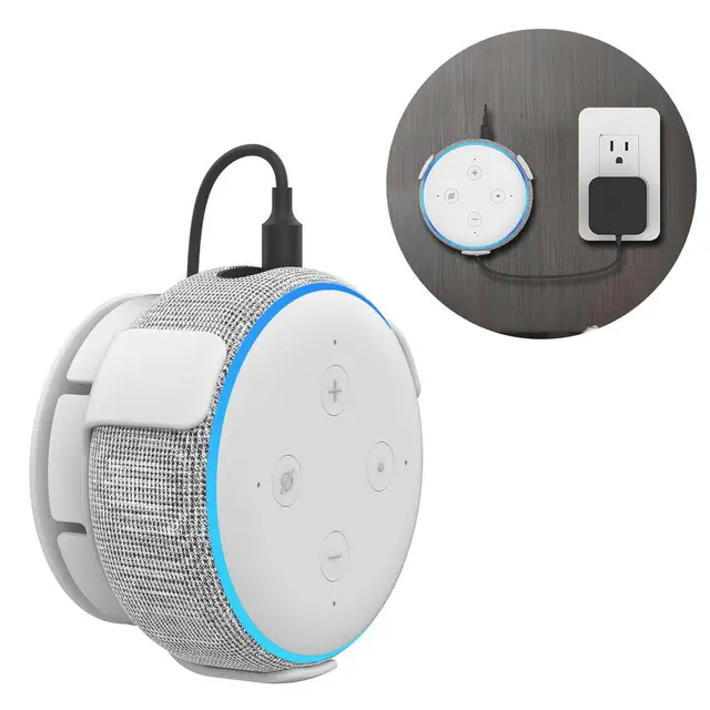 Haut-parleur Wall Mount Stand Hanger pour  Alexa Echo Dot 3rd  Generation Indoor Sound Box Case Holder pour Echo Dot 3 avec vis