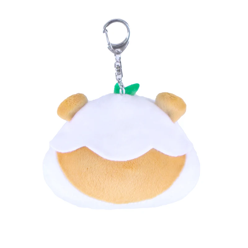 Cute Anime Corocorokuririn Plush Keychain Mascot Key Chain Kawaii Hamster Head Bag Keychains Keyring Small Gift 2