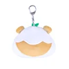 Cute Anime Corocorokuririn Plush Keychain Mascot Key Chain Kawaii Hamster Head Bag Keychains Keyring Small Gift 2