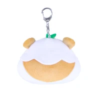 Cute Anime Corocorokuririn Plush Keychain Mascot Key Chain Kawaii Hamster Head Bag Keychains Keyring Small Gift 2
