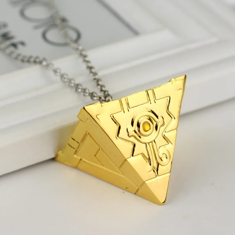 Anime 3D Yu-Gi-Oh Necklace Puzzle Yugioh Pendant Necklace Cosplay Pyramid Egyptian Eye Of Horus Long Chain Jewelry necklace pendant anime necklace game necklace