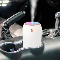 Mini humidificateur d'air USB Portable, diffuseur d'arôme, lumière froide LED, brume de 330ml pour chambre, maison, voiture, purificateur de plantes 2