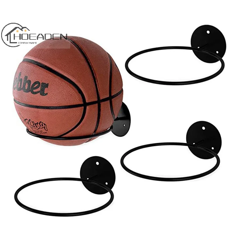 

Wall Mounted Basketball Storage Rack Iron Multi-purpose Football Ball Holder Hat Storage Space Saving Hanging Rack Room Decor
