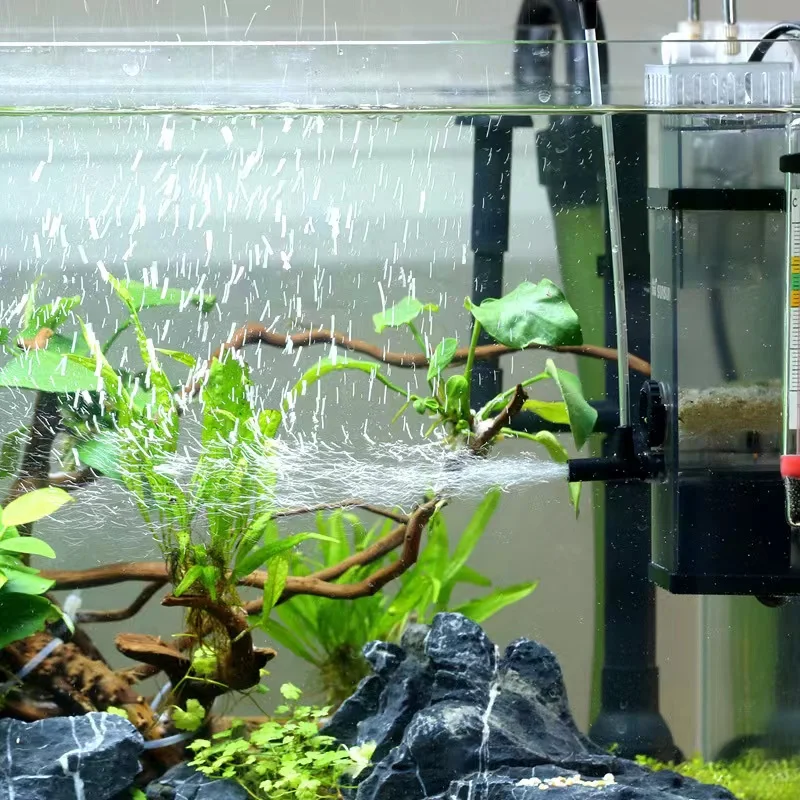 Aquarium Oil Film Processor Surface Skimmer Rmove Water Protein Skimmer  Pump Fish Tank Water Air Oxygen Adjustable Water Pump