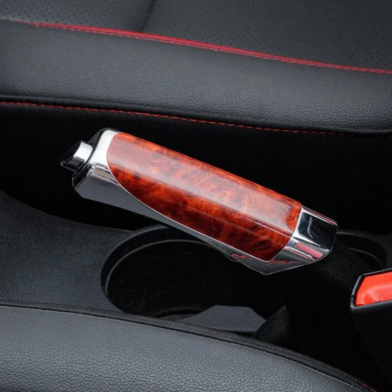 Universal Car Hand Brake Cover Carbon Fiber Wood Color Protector Handbrake Grips Interior Decor Car Styling Accessories hand brake cover,car interior accessories