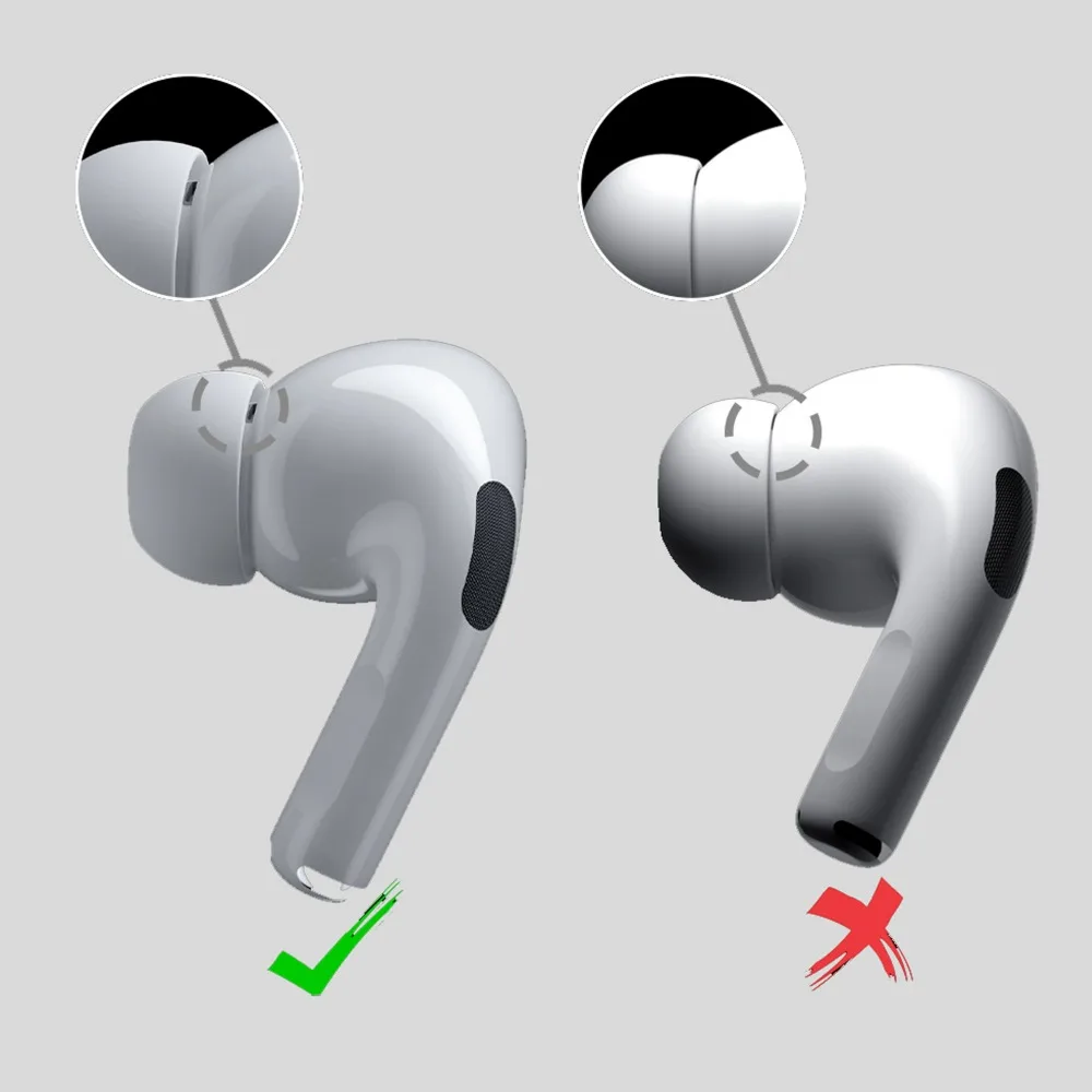 Soft Silicone Noise-Cancelling Earphone Eartips - Anti-Slip Protective Sleeve