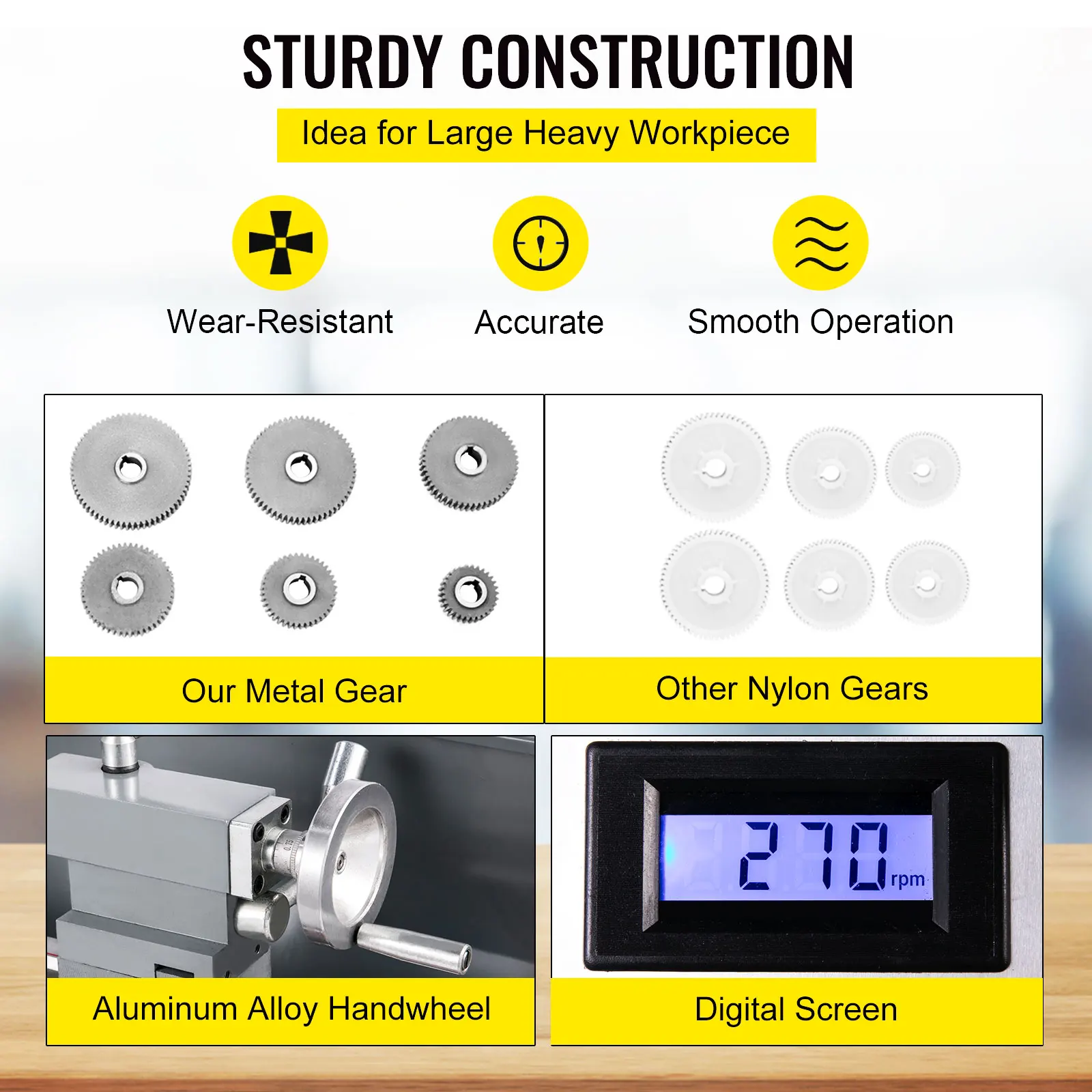 Metal Mini Lathe Machine for Counter Face Turning Drilling
