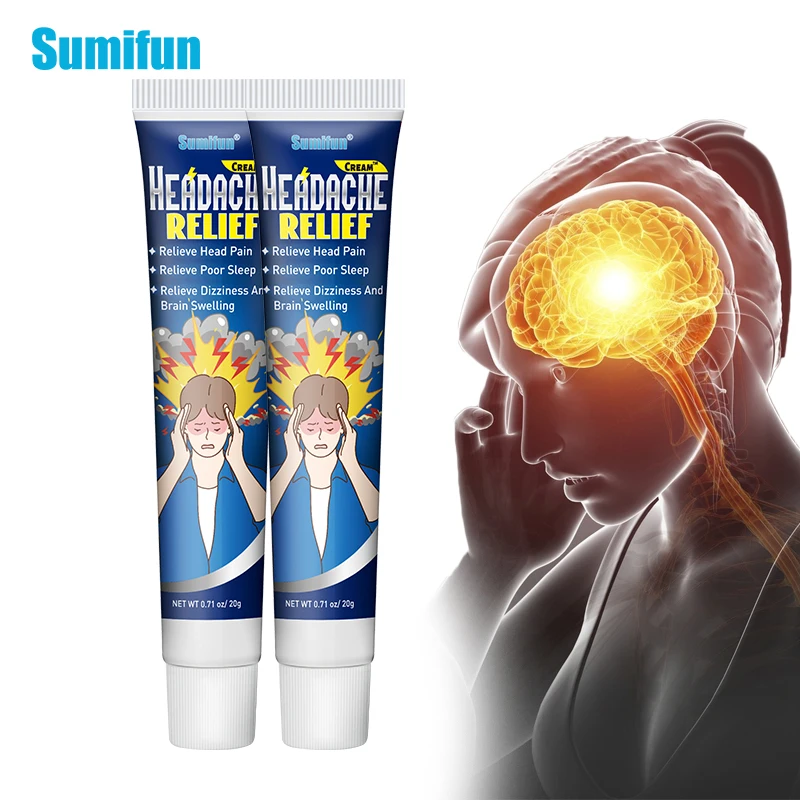 

20g Sumifun Headache Relief Cream Herbal Migraine Treatment for Relax Nerve Soothing Pain Dizziness Refreshing Medical Ointment