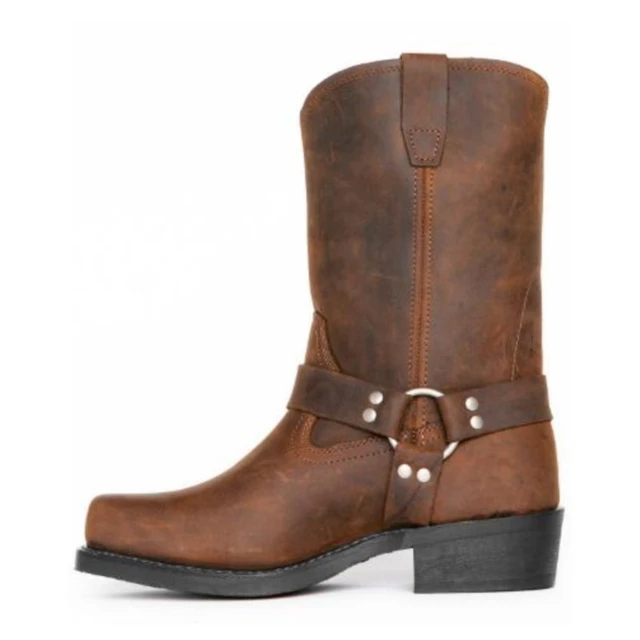 A pair of brown boots with a wooden heel Image & Design ID 0000108654 -  SmileTemplates.com