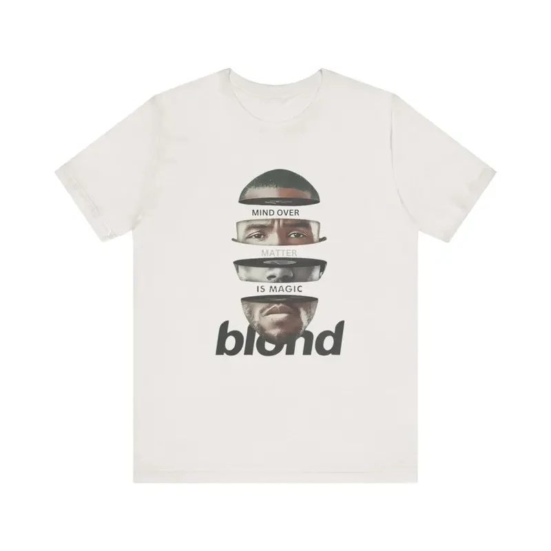 Rapper Frank Retro Graphic T Shirt Men's Hip Hop Ocean Album Clothing T-Shirts Y2k Unisex Blond Fashion Oversized Cotton T-shirt view 4