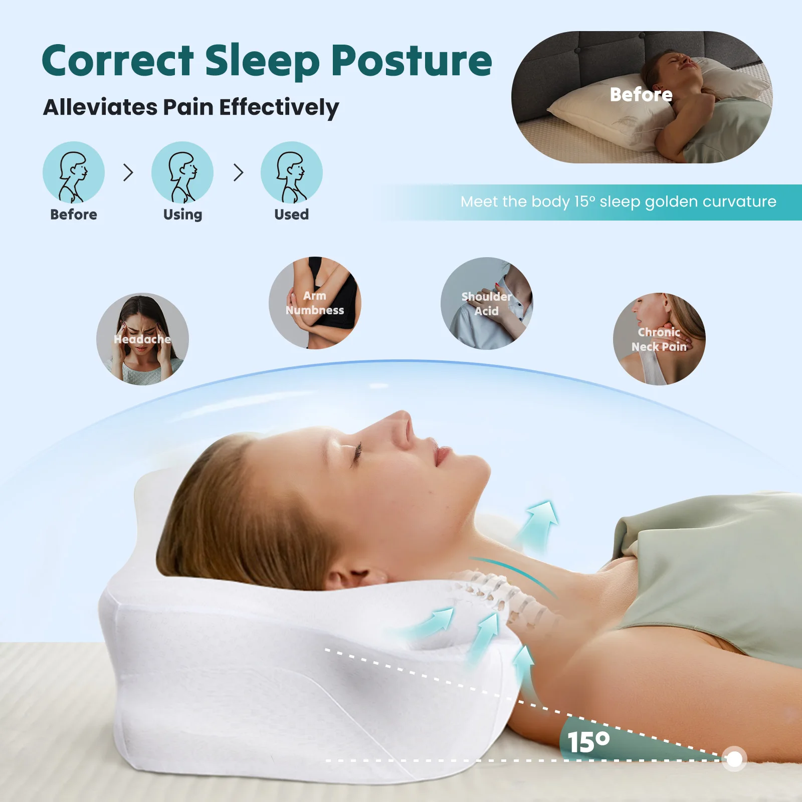 Dual height pillow design