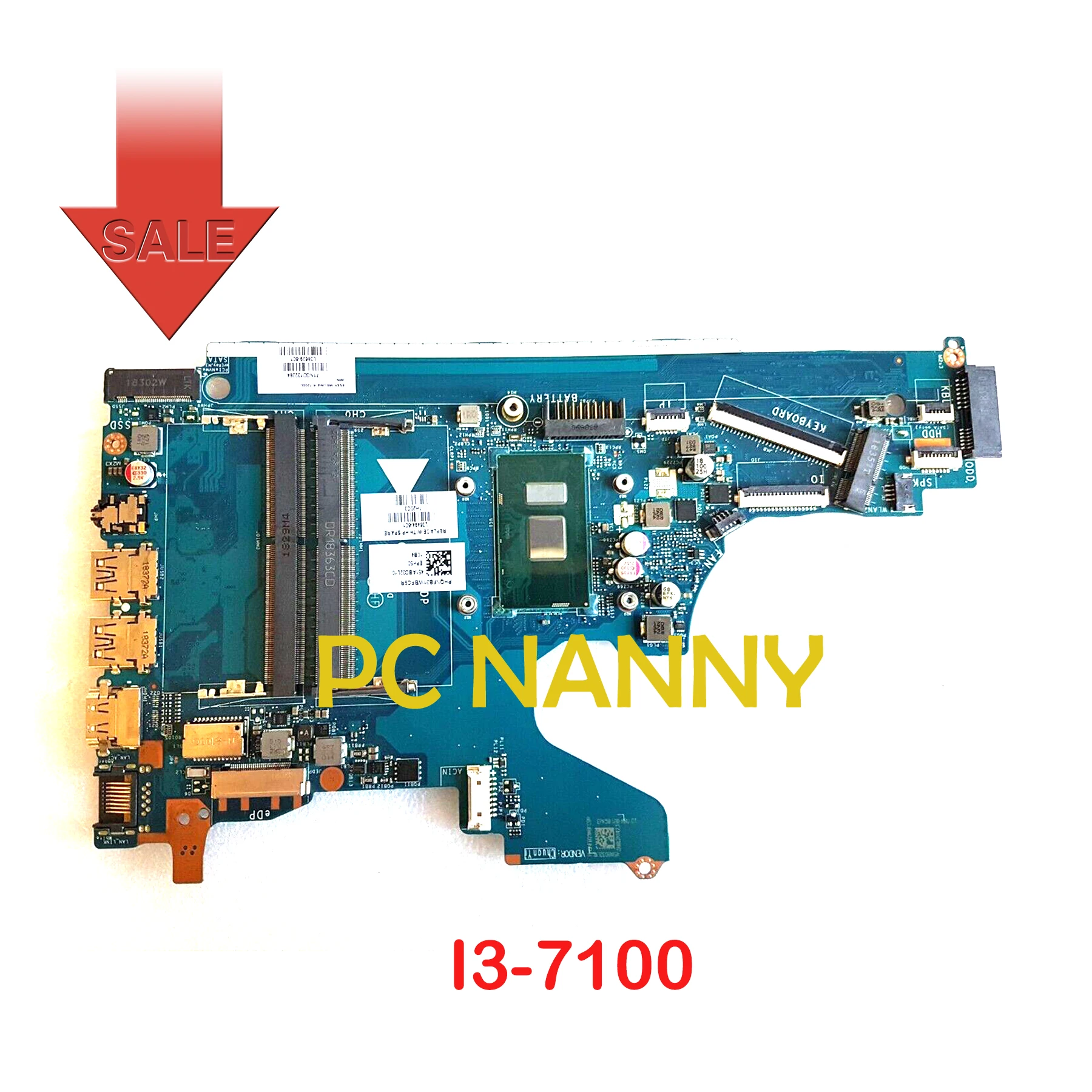 

PCNANNY for HP TPN-C135 15-DA 250 G7 laptop motherboard L35239-601 LA-G07DP SR343 I3-7100