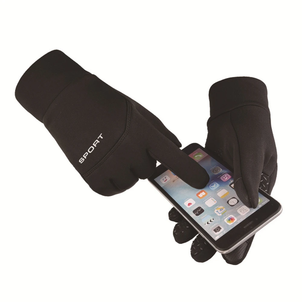 

Autumn and Winter Thickened Thermal Gloves Cycling Windproof Outdoor Sports Ski Biking Anti-Slip Gloves With Touch-Screen