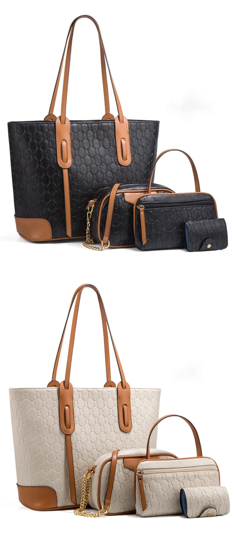 2024 Neue Handtasche, modisch, vielseitig, große Tragetasche, trendige One-Shoulder-Diagonal-Straddle-Tasche, großes Fassungsvermögen, vierteiliges Set, Muttertasche_voghion.com