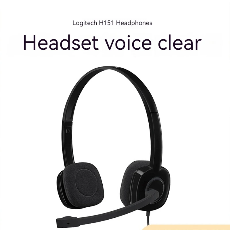 

Logitech H151 Headworn Wired Headphone Noise Reduction Microphone 3.5mm Suitable For Computers And Mobile Phones Durable