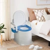 Bedside Commode Portable Squat Toilet Heavy Duty Bedside Toilet Non Slip Portable Commode Toilet with Armrest for Seniors 4