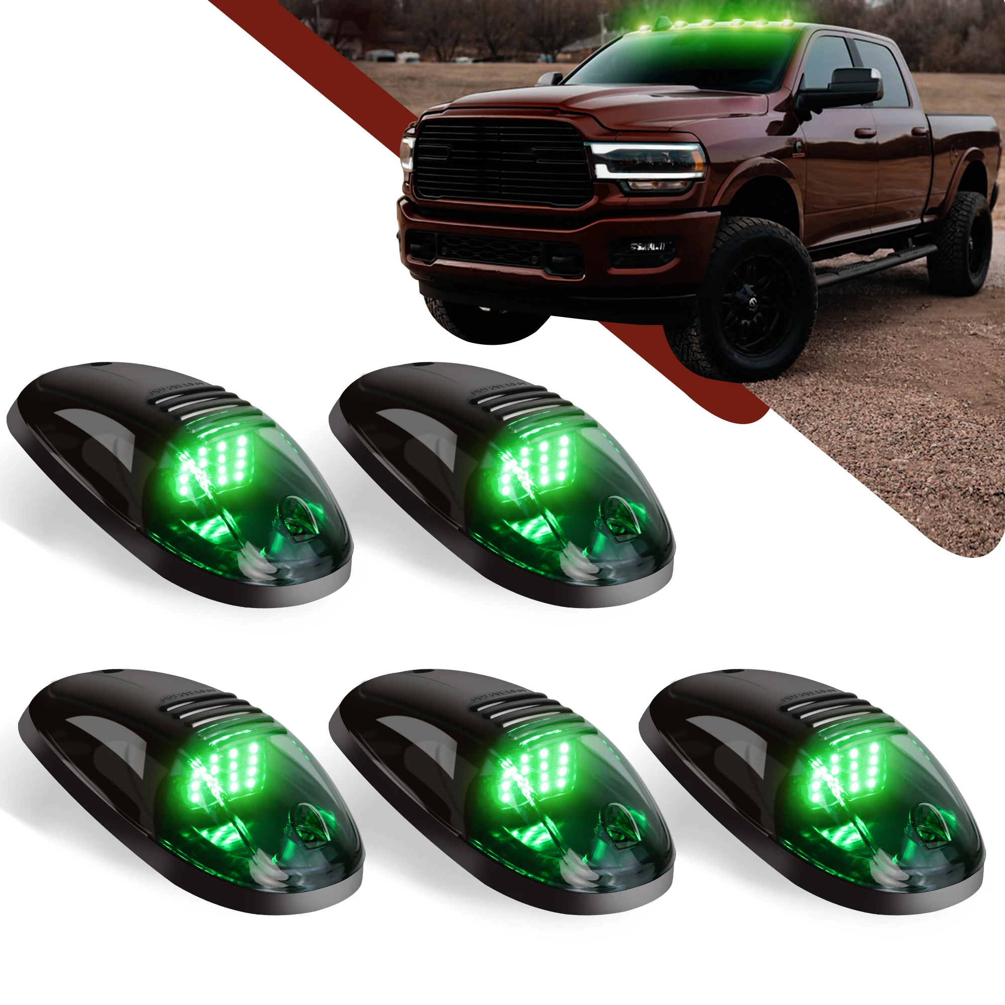 5PCS 12V LED Smoke Cab Dach Lauf Top Marker Auto Lichter Montage Kabelbaum Ersatz für 1500 2500 3500 4500 5500 Pickup – Detail 15