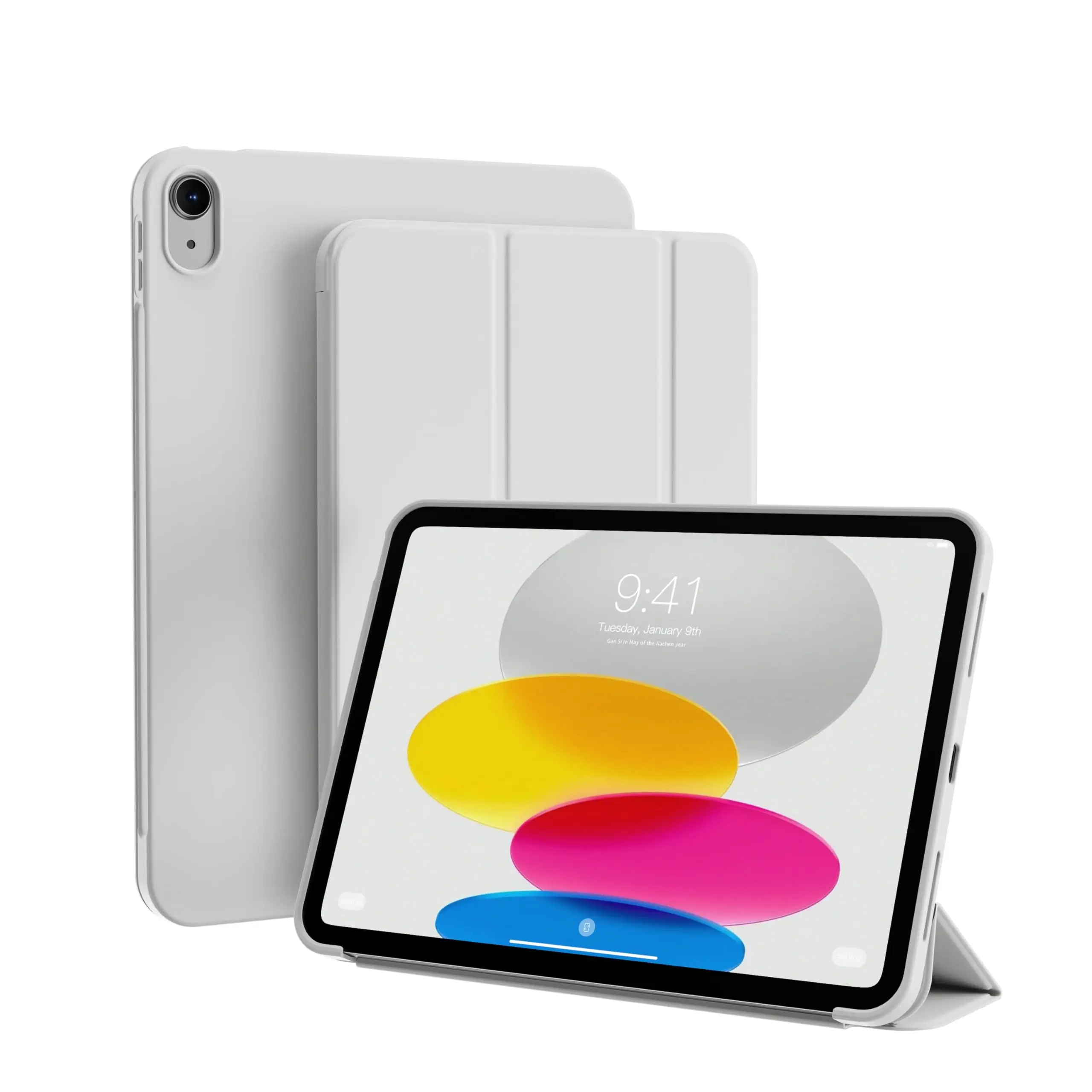 Premium Magnetic Flip Smart Cover with Soft Silicone Shell