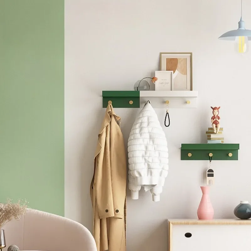 Solid Wood Wall Clothes Hanger Coat Rack Clothes Hanger Dressing Creative Entrance Hall Living Room Furniture Wall Storage Rack