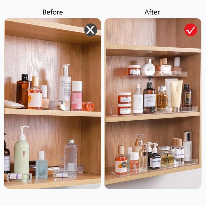 Acrylic Bathroom Shelves Wall Mounted Shower Shelve No Drilling Adhesive Thick Clear Storage & Display Shelves, Bathroom 3