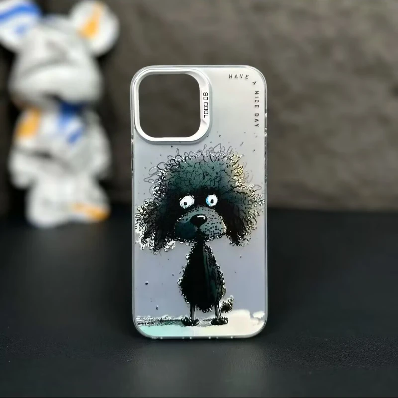 thumbnail image 1 of Case for IPHONE11 IPHONE12 IPHONE13PRO 14PRO 15 15PRO 15PROMAX Personalized graffiti small animal anti-drop mobile phone case, 1 of 5