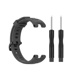 Premium Silicone Sport Wristband Replacement - Soft Strap Bracelet (GRAY)