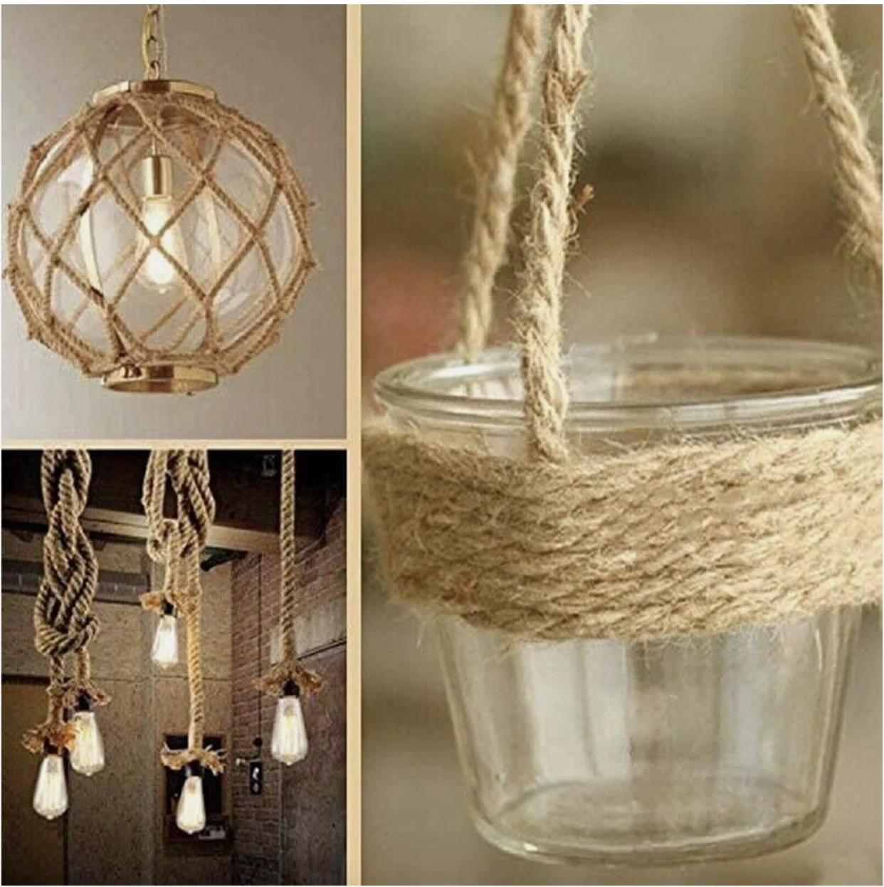 Jute Twine Rope 20mm Natural Thick Garden Twine String Heavy Duty for Gardening Bundling Crafts Arts Gift Wrapping Packing