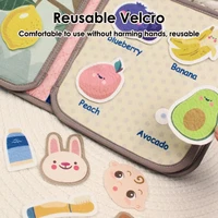 1pcs Montessori Busy Book Baby Early Education Book，Puzzle Toy, Animal Cognitive Fabric Book, Repeated Paste Book & Sensory toys 5