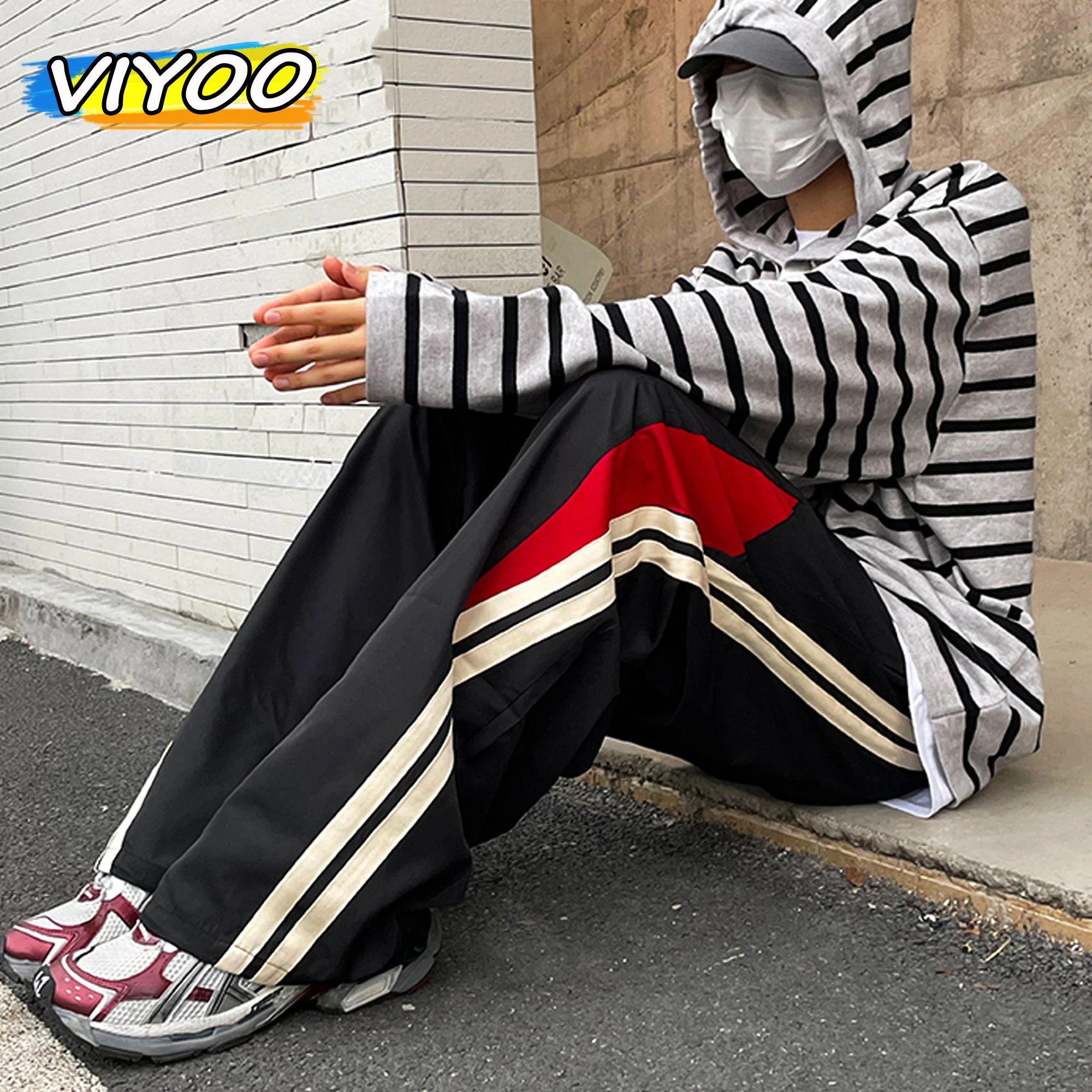 

Men's Women's Y2K Clothes Baggy Straight Trousers Sweatpants Streetwear Wide Leg Sports Track Pants Tracksuits For Men