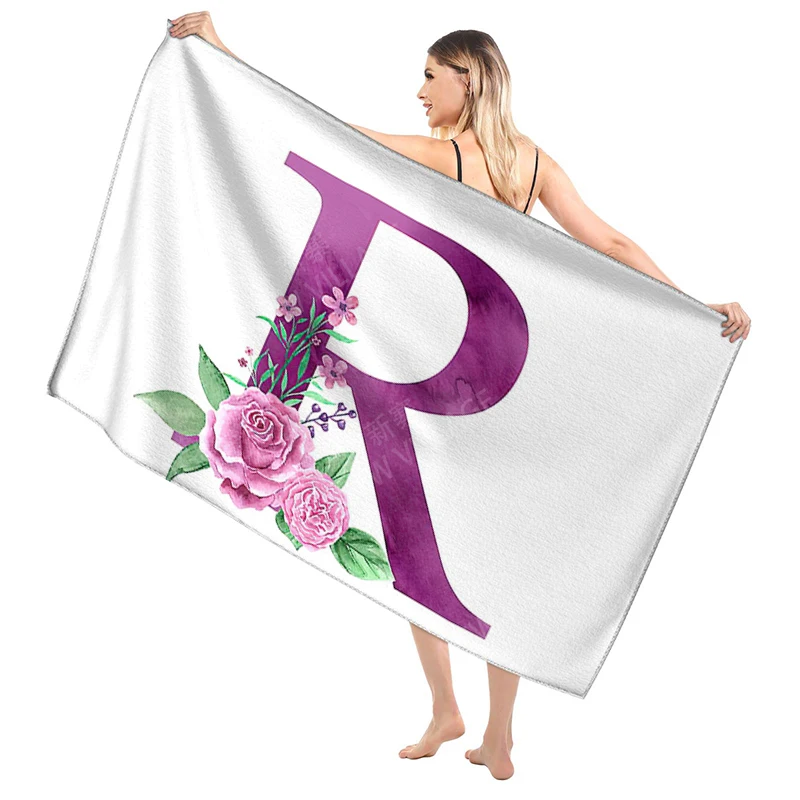 Bathroom Bath towel for adults sauna Large beach towel Gym Large hotel woman shower quick drying microfiber simple letter microfiber towel bath towel cotton beach towel