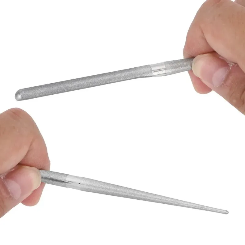 Knife Sharpener Fishhook Knife 1 piece Grindstone Diamond Plated Carbon Steel Pen Shape