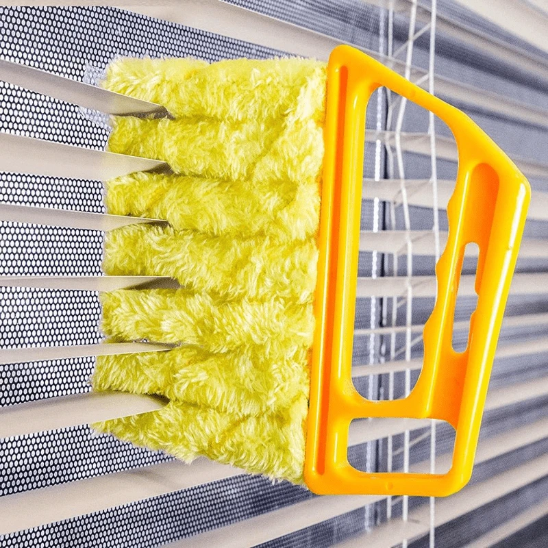 Portable Microfiber Window Cleaner - Efficient Dust and Blind Cleaning with Ergonomic Handle