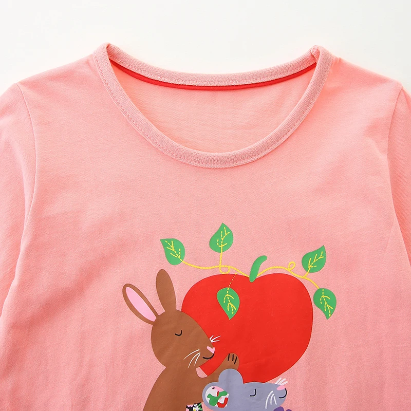 Children's Clothing Spring  Autumn 2025 Cartoon Mouse Long Sleeves T-shirt Spring Cotton Tops Baby Girls Clothes