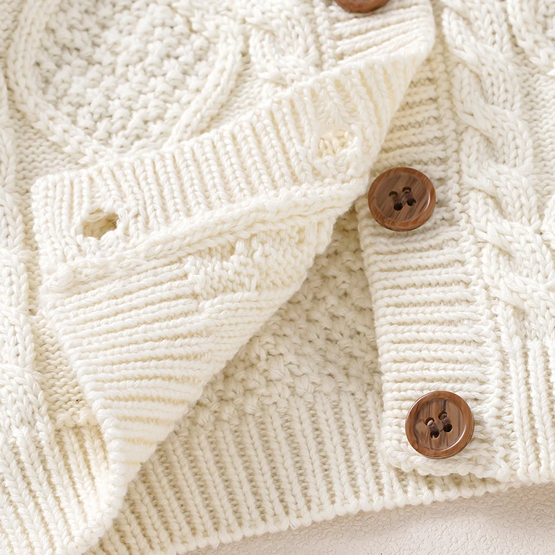 Maglione per bambini in cotone lavorato a maglia per neonati Abbigliamento per bambini Moda Solid Top Capispalla Infantile Ragazze Ragazzi Cardigan Manica lunga Autunno 0-3 anni - immagine 6
