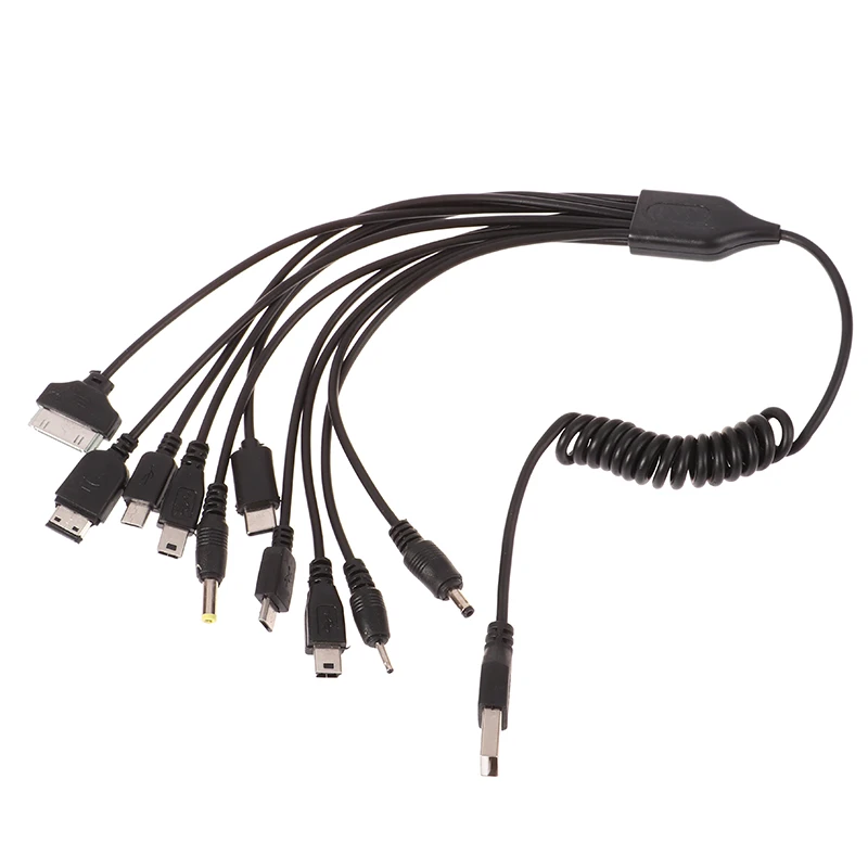 USB Cable Charger 1Pc 10 In 1 USB Multi Pin Cable Universal USB Adapter Data Wire Cord Multifunction Data Transfer