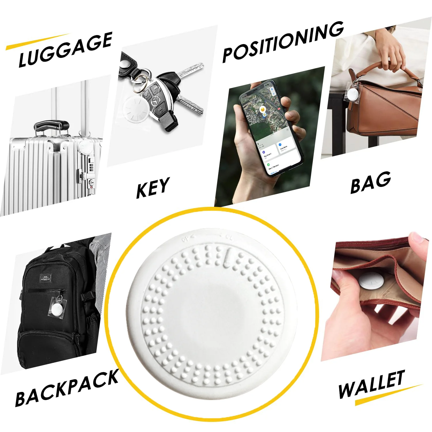 Smart GPS Tracker For Apple Find My Pet Child Real-time Positioning With Alarm Lost Tracker For Airtag Leather Protective Case gps locator anti lost tracker anti lose tracker item locator anti lost locator