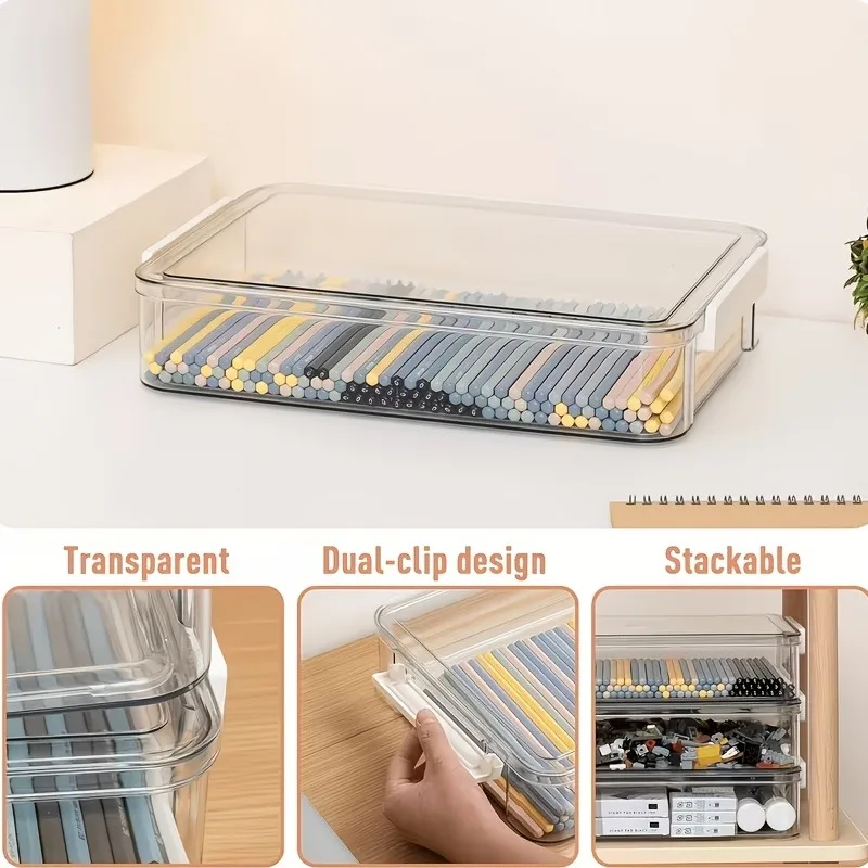 Stackable file storage box,pencil,certificate,test paper storage,office/study/home supplies,back to school season,Christmas gift