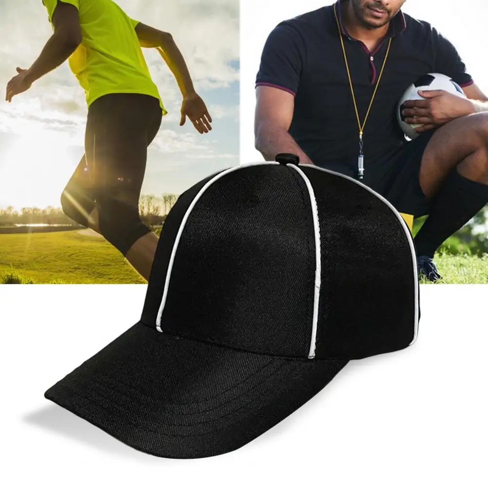 Coach Baseball Hat Long Brim Fasten Tape Adjustable Summer Hat Ponytail Hole Sunscreen Sport Training Referee Headwear