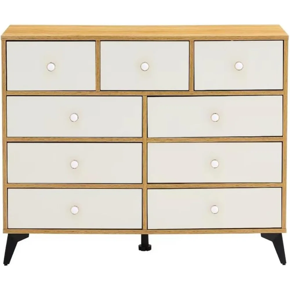 CABINET WOOD MDF BOARDS, 9 Drawers Dresser, WOOD COLOUR 3