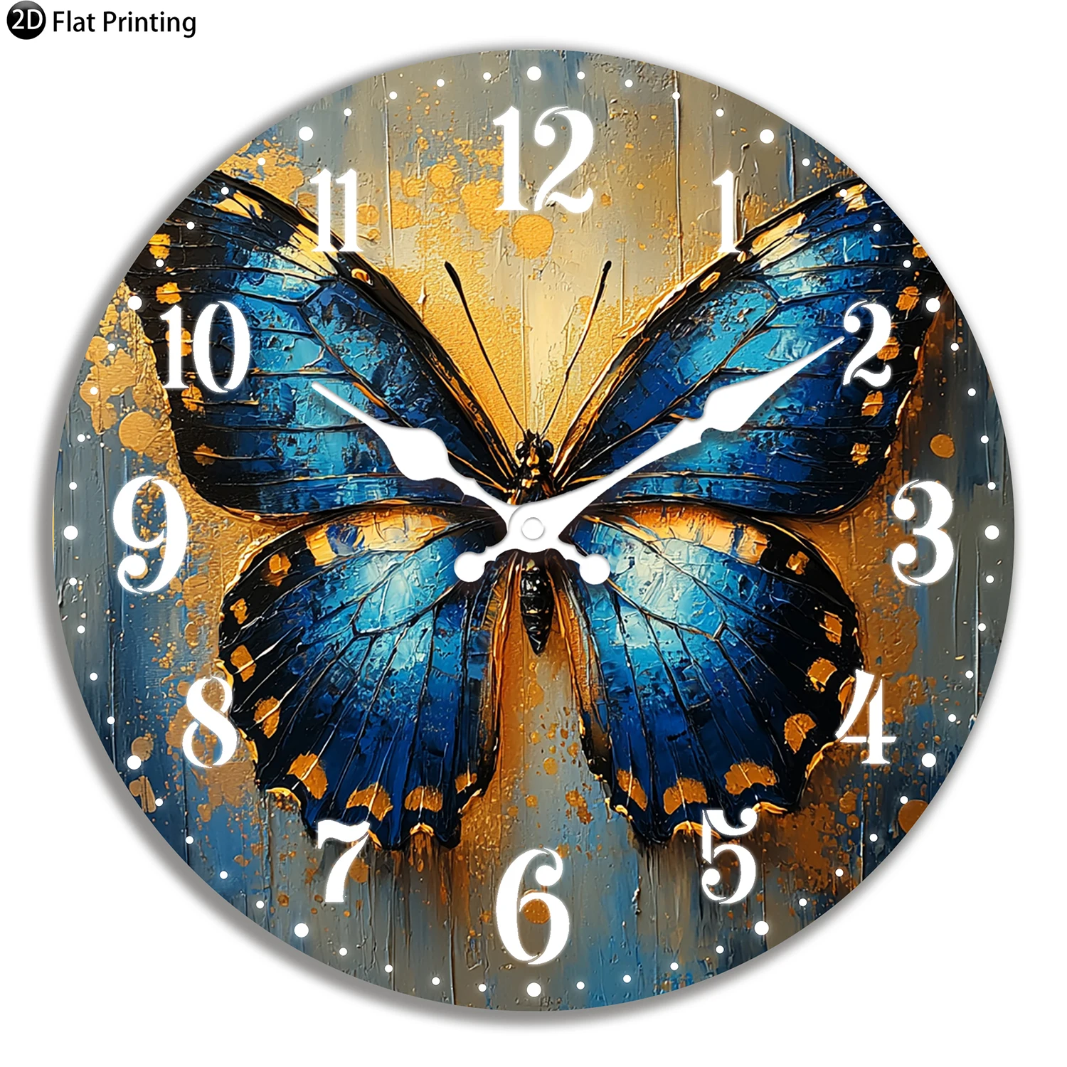 Rustic Apple Basket Wooden Wall Clock – Silent Quartz Decor 1