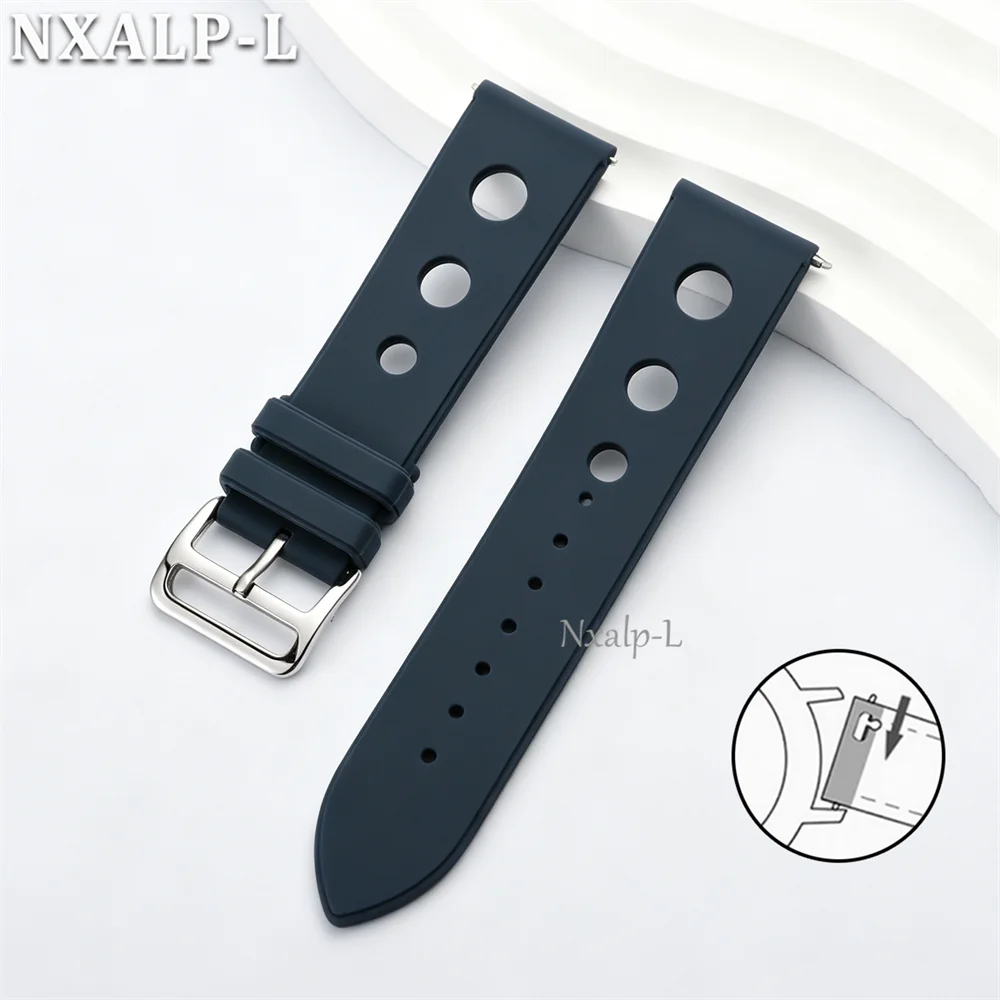 Enhanced Sport Silicone Waterproof Watch Band Wristband with Quick Release