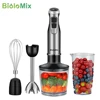 BioloMix 4 in 1 High Power 1200W Immersion Hand Stick Blender Mixer Includes Chopper and Smoothie Cup Stainless Steel Ice Blades 1