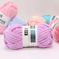 1Pc 100g T Shirt Thick Soft Cloth Yarn for Hand Knitting Crochet Woven Handbag Blanket Thick threads DIY mat slipper basket line 2