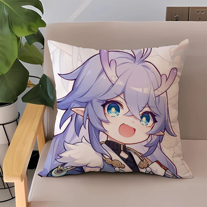

Decorative Cushions for Sofa Cover Honkai Star Rail Pillowcases Double-sided Printing Children's Cushion Throw Pillow Covers Bed